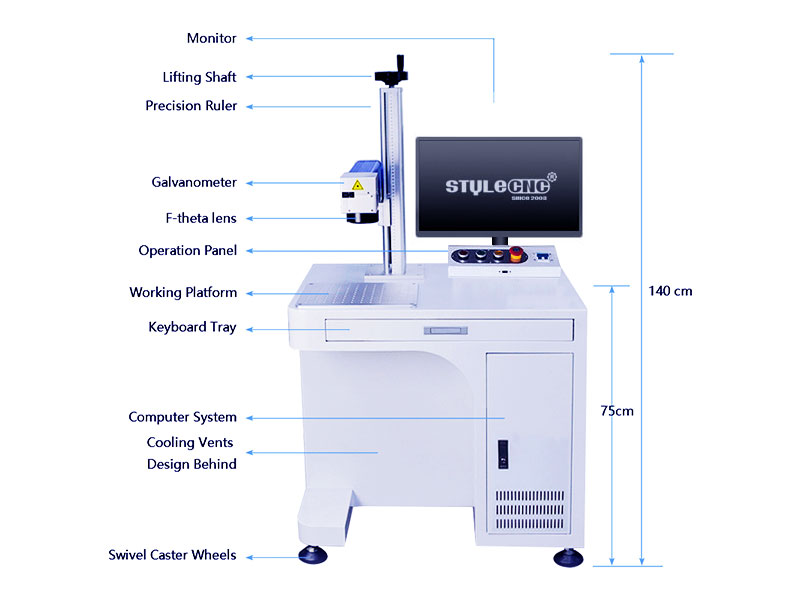 Om toestemming te geven Preek loterij 50W Fiber Laser Deep Engraving Machine for Metal | STYLECNC