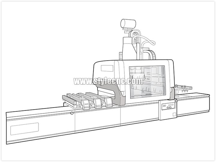 C-frame/cantilever arm machine with pressure sensitive bumpers C-frame/cantilever arm machine with pressure sensitive bumpers