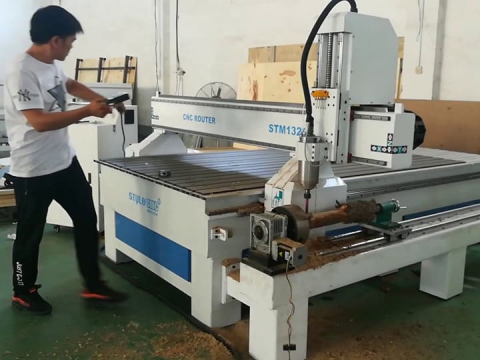 4'x8' CNC Router with 4th Rotary Axis for Wood Carving 4'x8' CNC Router with 4th Rotary Axis for Wood Carving