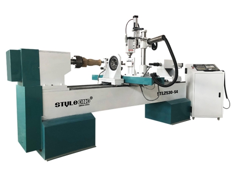 4 Axis CNC Wood Lathe for 3D Turning, Milling, Broaching 4 Axis CNC Wood Lathe for 3D Turning, Milling, Broaching
