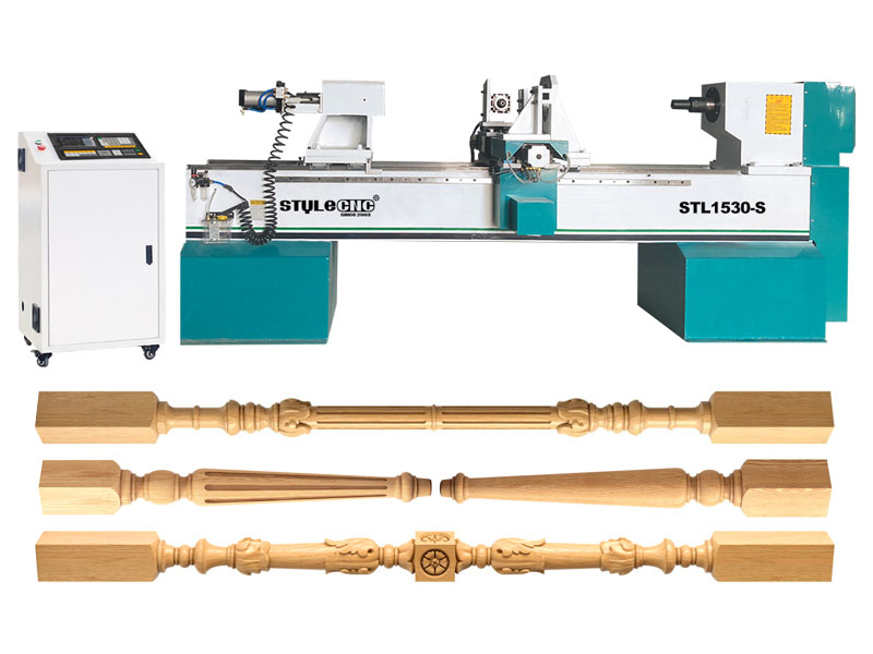 Automatic CNC Lathe for Wooden Furniture Legs & Newel Posts Automatic CNC Lathe for Wooden Furniture Legs & Newel Posts