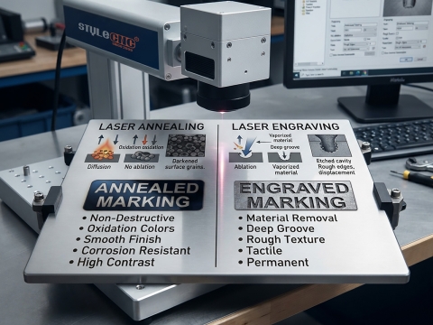 Laser Annealing vs Engraving on Stainless Steel Laser Annealing vs Engraving on Stainless Steel